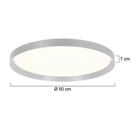 Steinhauer Modern Scandinavisch plafondlamp Flady Ø50 cm staal