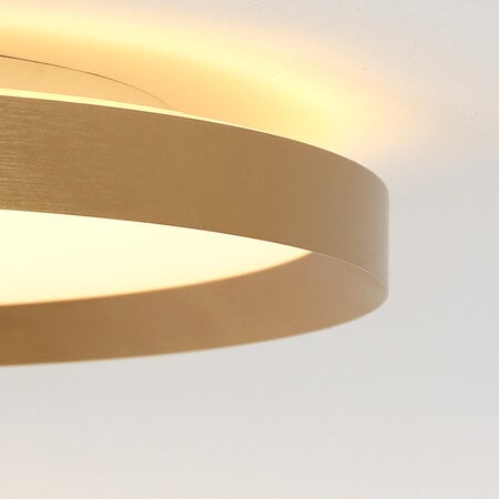 Steinhauer Modern Scandinavisch plafondlamp Flady Ø50 cm goud