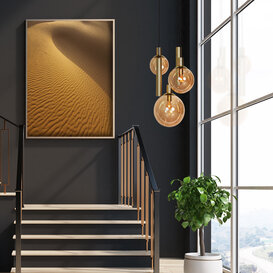 Hanglamp Bollique 5-lichts goud met kokers