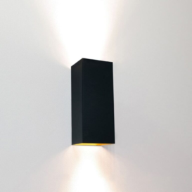 Wandlamp Dante 2-lichts zwart goud