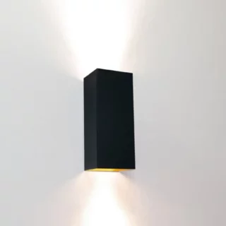 Wandlamp Dante 2-lichts zwart goud