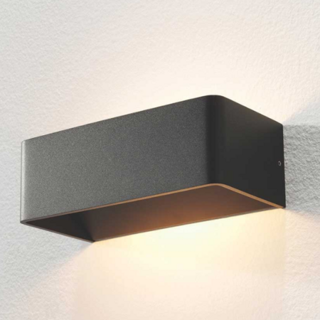 Artdelight Modern industrieel wandlamp Mainz 2-lichts zwart