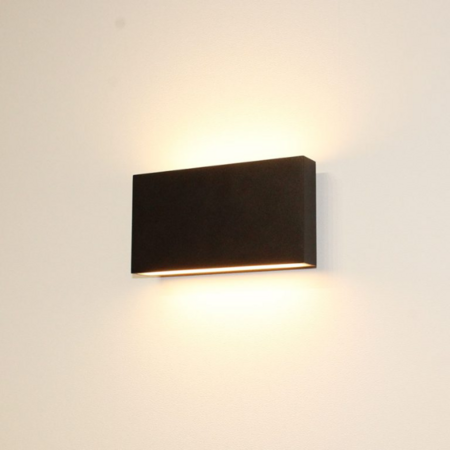 Artdelight Modern Industriële wandlamp Box 2-lichts zwart