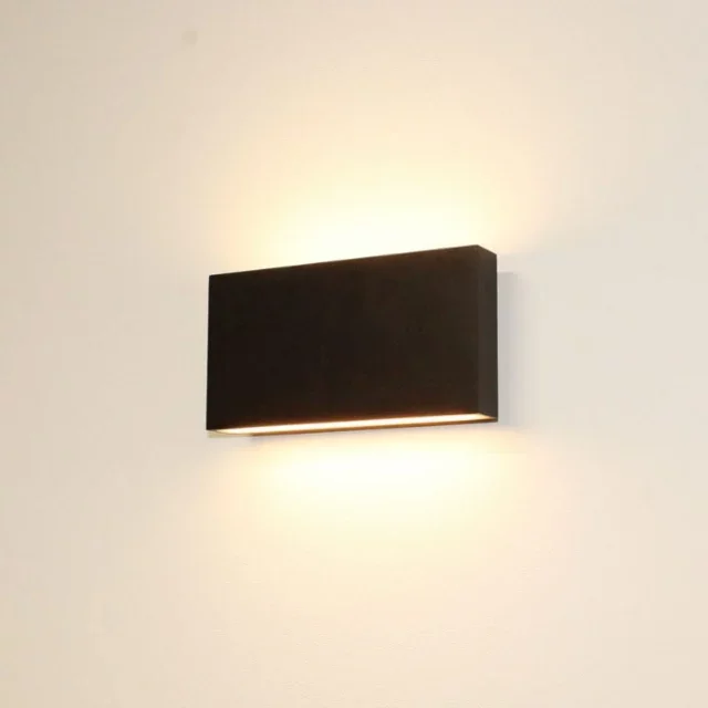Wandlamp Box 2-lichts zwart