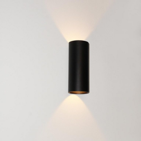 Artdelight Modern Industriële wandlamp Brody 2-lichts zwart