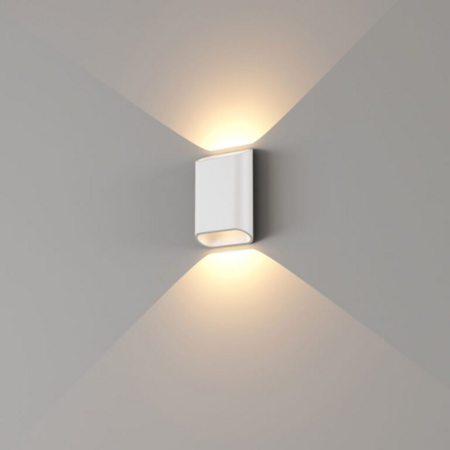 Artdelight Modern Scandinavische wandlamp Diaz small 2-lichts wit