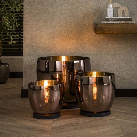 BelaLuz Moderne vloerlamp Dash Up XXL 1-lichts koper