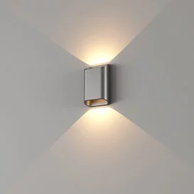Wandlamp Diaz small 2-lichts gun metal