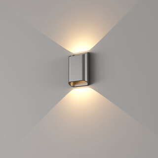 Wandlamp Diaz small 2-lichts gun metal