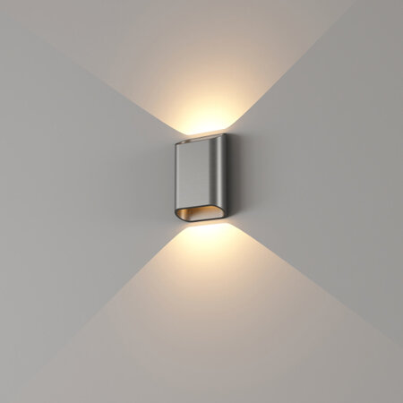 Artdelight Industrieel modern wandlamp Diaz small 2-lichts gun metal