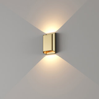 Wandlamp Diaz small 2-lichts goud geborsteld