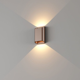 Wandlamp Diaz small 2-lichts brons geborsteld