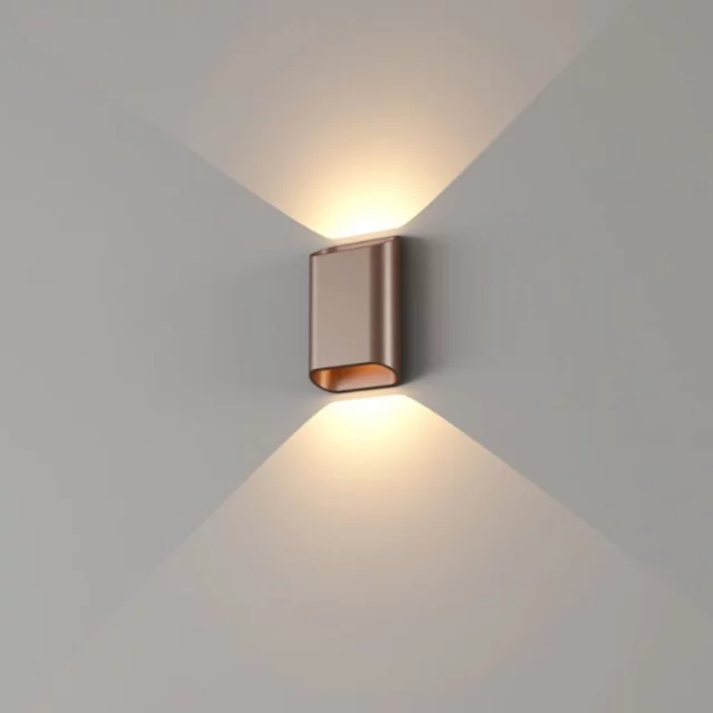 Wandlamp Diaz small 2-lichts brons geborsteld