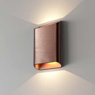 Wandlamp Diaz 2-lichts brons geborsteld