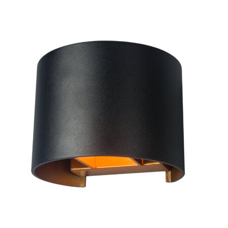 Artdelight Modern Hotel Chique wandlamp Gyro 1-lichts zwart goud
