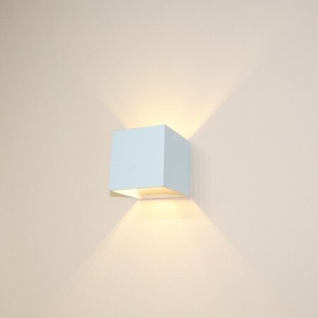 Artdelight Modern Scandinavische wandlamp Gymm 1-lichts wit