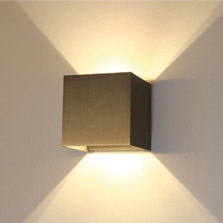 Artdelight Modern Industriële wandlamp Gymm 1-lichts licht brons