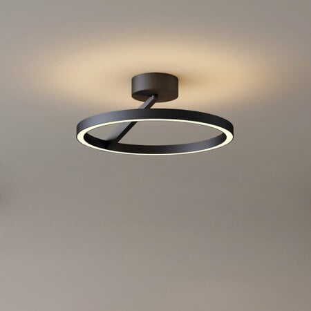 Artdelight Modern minimalistische plafondlamp Oregon 2-lichts zwart