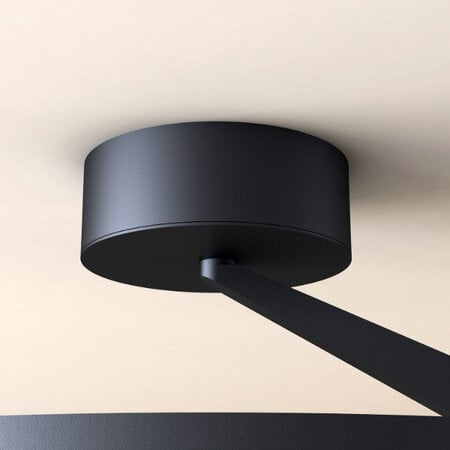 Artdelight Modern minimalistische plafondlamp Oregon 2-lichts zwart