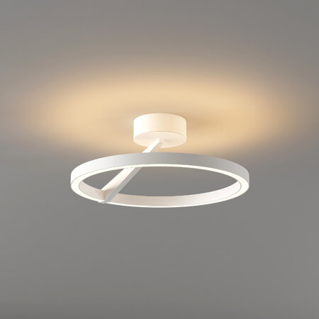 Artdelight Modern minimalistische plafondlamp Oregon 1-lichts wit