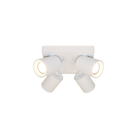 Artdelight Moderne Scandinavische opbouwspot Megano 4 lichts wit