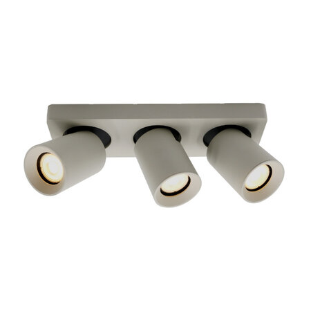 Artdelight Modern Industriële opbouwspot Megano 3-lichts zijde grijs