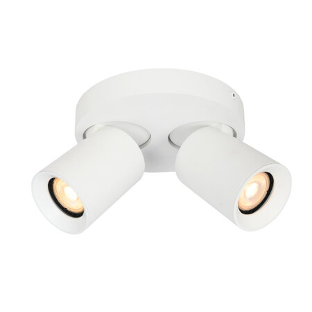 Artdelight Modern Scandinavisch opbouwspot Megano 2-lichts wit