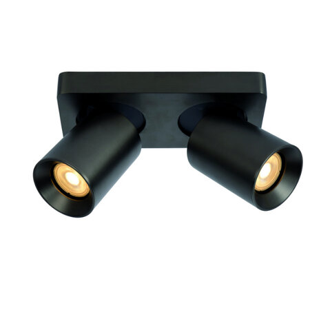 Artdelight Modern Industriële opbouwspot Megano 2-lichts metallic antraciet