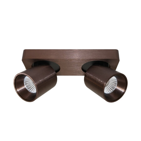 Artdelight Modern Industriële opbouwspot Laguna 2-lichts brons geborsteld