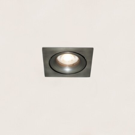 Artdelight Klassiek Industriële inbouwspot Alice 1-lichts vierkant licht brons