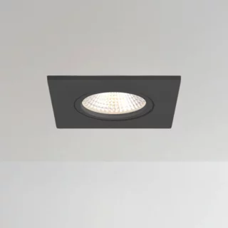 Inbouwspot Austin 1-lichts zwart vierkant IP65