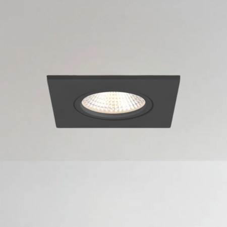 Artdelight Modern Industriële inbouwspot Austin 1-lichts zwart vierkant IP65