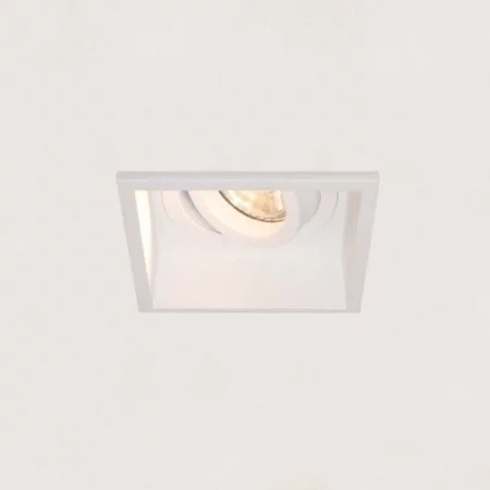 Artdelight Modern minimalistisch inbouwspot Rex 1-lichts vierkant wit