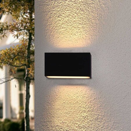 Artdelight Modern Industriële wandlamp Box 2-lichts zwart