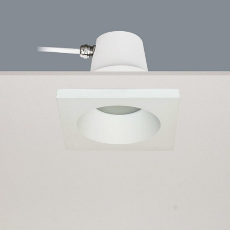 Artdelight Modern minimalistische inbouwspot Bados 1-lichts vierkant IP65 wit