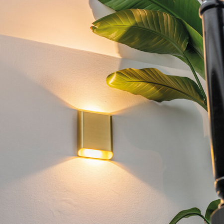 Artdelight Modern Hotel Chique wandlamp Diaz small 2-lichts goud geborsteld