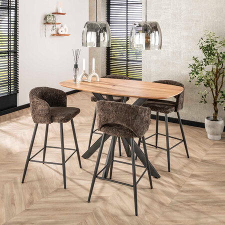 BelaLuz Moderne barstoel Cloud cargo bruin