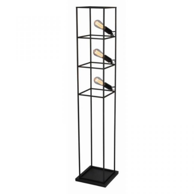 Vloerlamp Angolo 3-lichts zwart