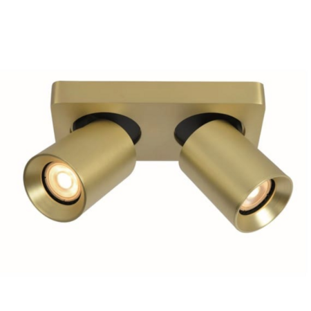 Artdelight Modern hotel chique opbouwspot Megano 2-lichts mat goud