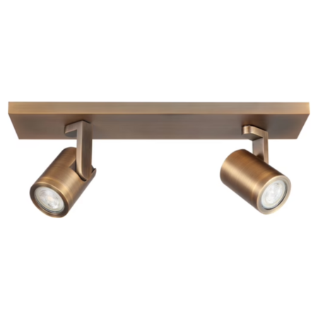 Highlight Klassiek Industriële opbouwspot Leta 2-lichts brons