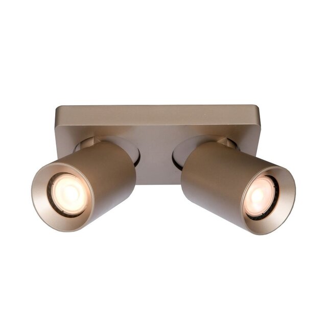 Opbouwspot Megano 2-lichts champagne