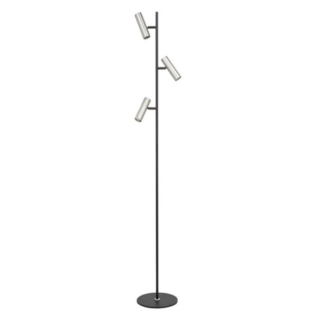 Highlight Moderne vloerlamp Trend 3-lichts zwart Nickel