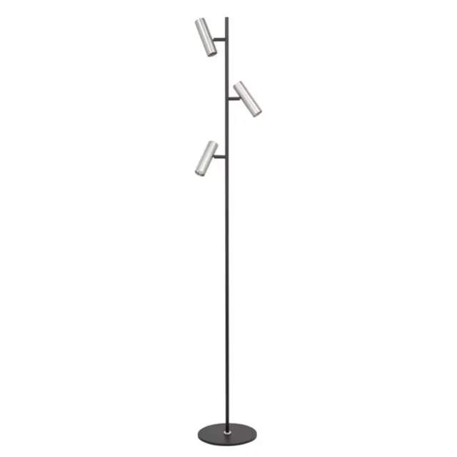 Vloerlamp Trend 3-lichts zwart nickel