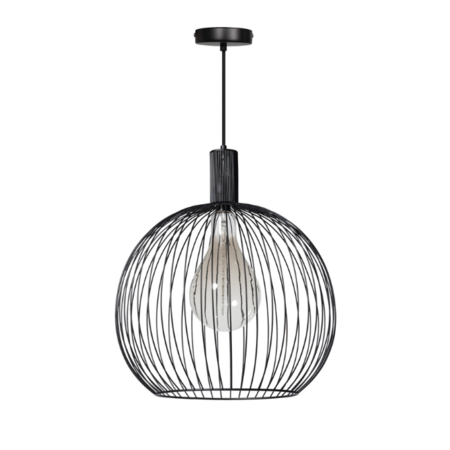 ETH Moderne hanglamp Wire 1-lichts 50 cm zwart