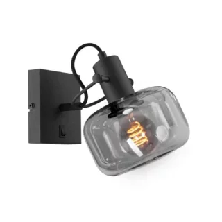 Wandlamp Glaslic 1-lichts smoke