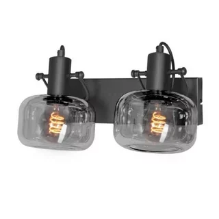 Wandlamp Glaslic 2-lichts smoke