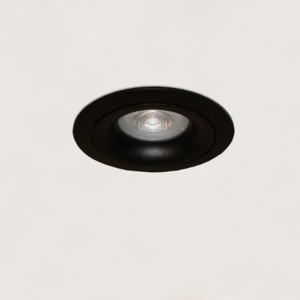 Artdelight Moderne Industriële inbouwspot Alice 1-lichts zwart rond