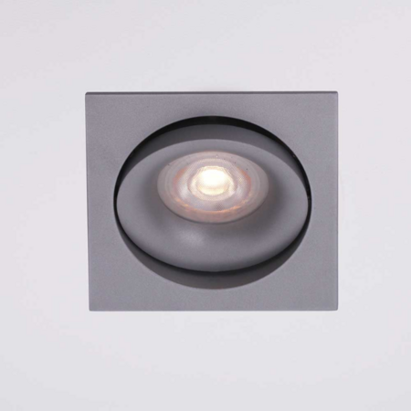 Artdelight Moderne inbouwspot Alice 1-lichts grijs vierkant