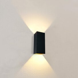 Wandlamp Dante XL 2-lichts zwart goud