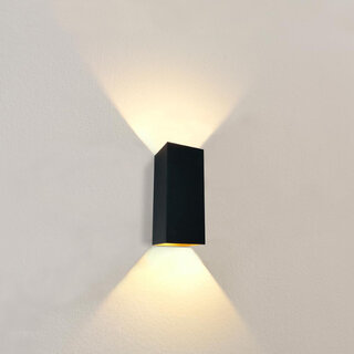 Wandlamp Dante XL 2-lichts zwart goud
